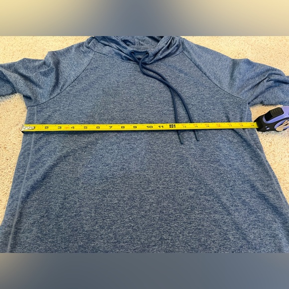 Athleta Uptempo Hoodie Sweatshirt Heathered Blue. Size Medium - Picture 4 of 7